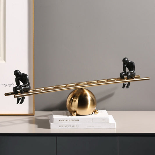Abstract geometric alloy ornaments Nordic home decor living room wine cabinet office study ornaments